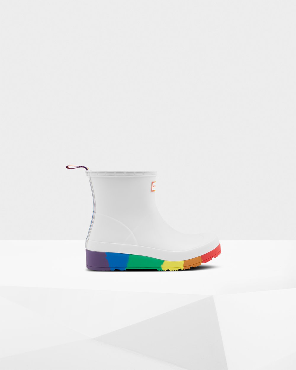 Hunter Play Støvler Dame Hvide | Original Pride Flatform Rain | WLRGB-0796